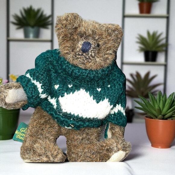 Vintage Green Mountain Teddy Bear Plush Mary Meyer Mansfield Jointed Nursery - Picture 10 of 10